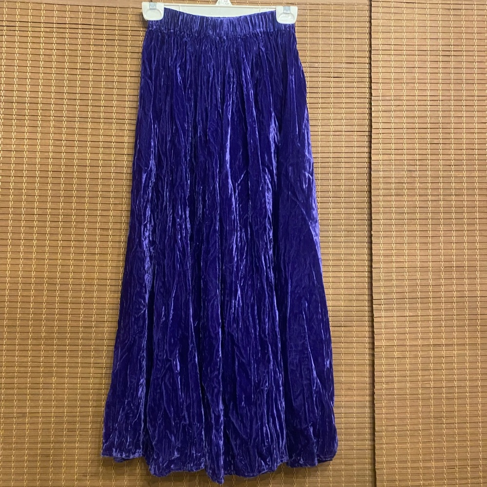 Sedona Clothing Company One Size Fits All Purple Velvet Southwest Style Skirt